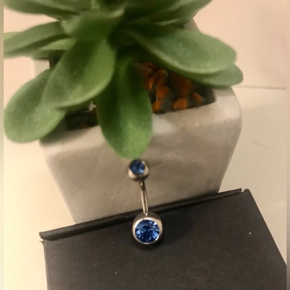 SET A-4 Pcs CZ Multicolored Belly Rings Stainless Steel 16g NWT - Picture 4 of 15